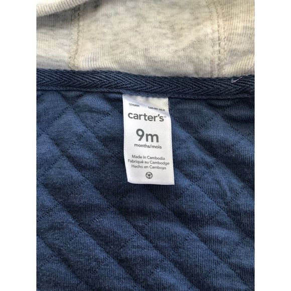 Carter's Bear Ear quilted‎ pattern jacket 9M - Picture 3 of 5